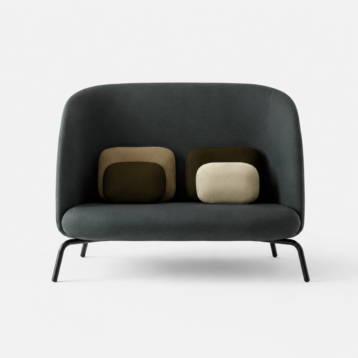 Dark green two seat sofa