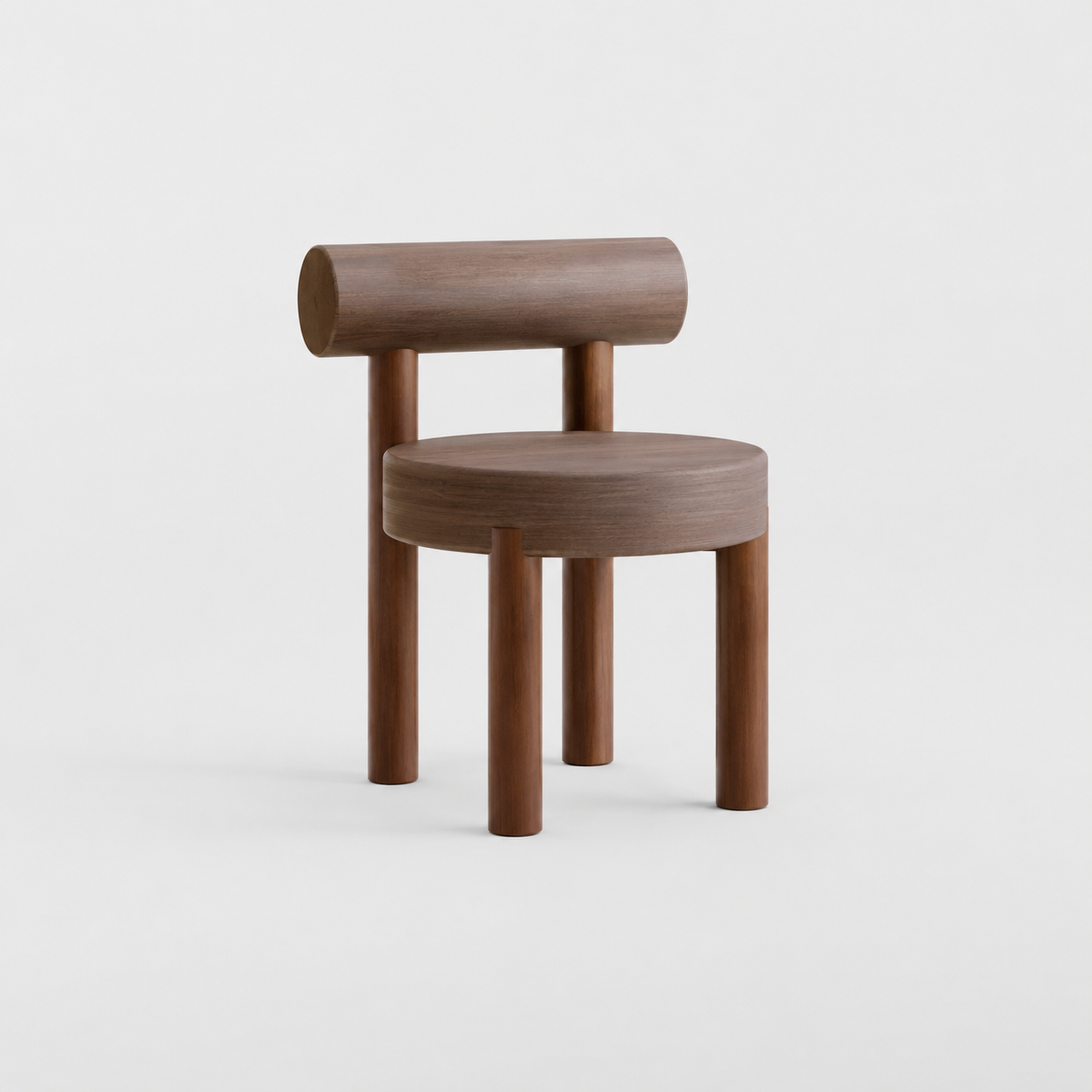 Walnut stool chair